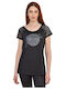 Women's Short Sleeve Black Blouse