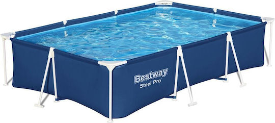 Bestway Pro Piscină PVC 3300lt Cu Cadru Metalic 66x300x201cm Albastră
