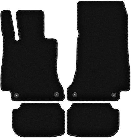Basic Black Velour Mats Mercedes E A238 Cabrio 4matic 2017-2023