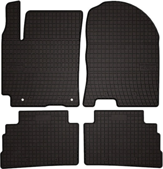 Rubber Car Mats Hyundai Kona I Crossover 2017-2023 Black Fitted