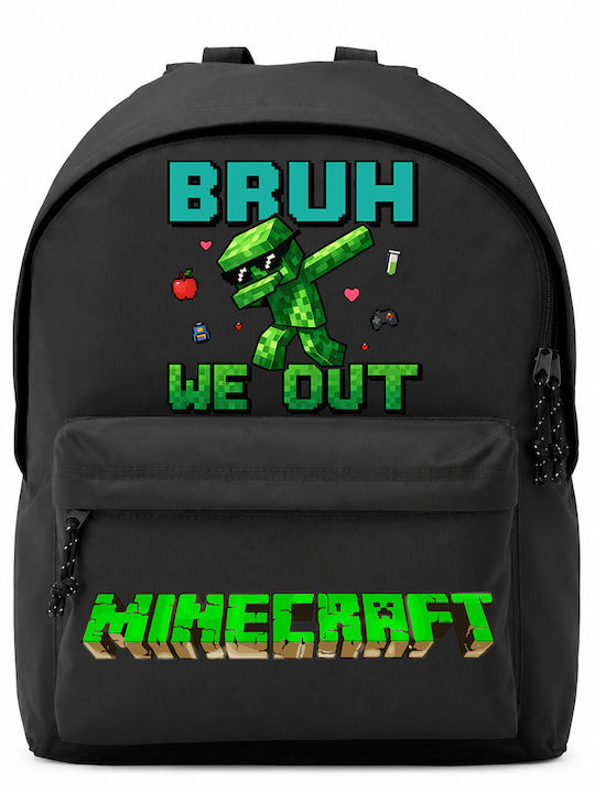 Digital Place Minecraft Schulranzen Rucksack Grundschule Schwarz