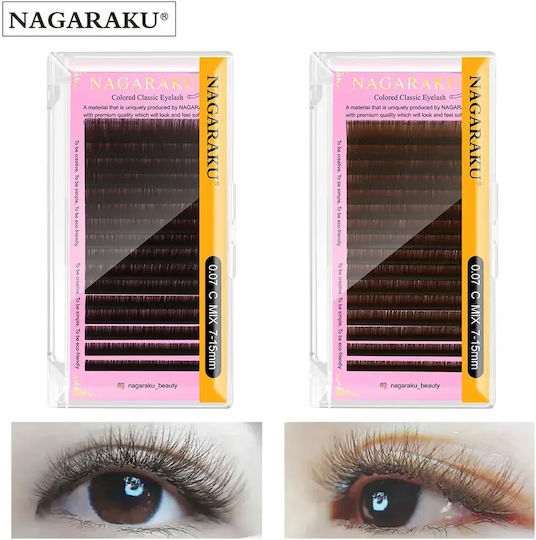 Classic Dark Brown Eyelash Nagaraku 0.07c 11mm