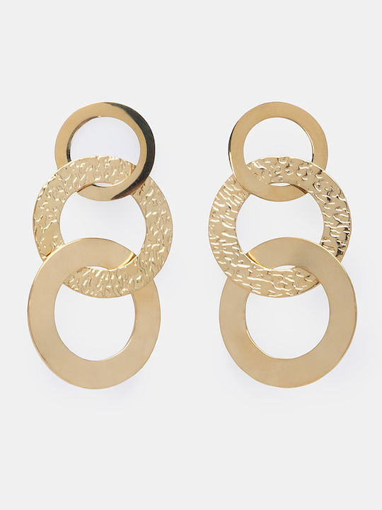 Ohrringe Hängend Mehrere Geometrische Ringe 4962909-Gold