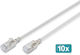 Digitus F/FTP Cat.6a (Gigabit) Мрежов Кабел Ethernet 1м Сив 10 Бройки