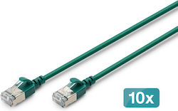 Digitus DK-1632-A-020S-G-10 Direct Attach Copper Cat.6a Καλώδιο Ethernet 2m Πράσινο 10τμχ Digitus DK-1632-A-020S-G-10 Direct Attach Copper Cat.6a Καλώδιο Ethernet 2m Πράσινο 10τμχ