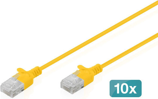 Digitus U/UTP Кат.6 (Gigabit) Мрежов Кабел Ethernet 0.5м Жълт