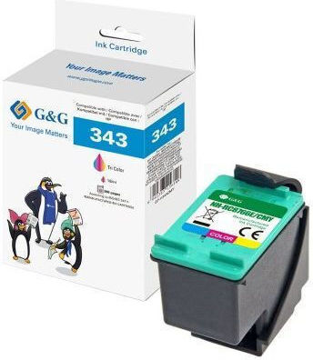G&G Συμβατό Μελάνι Εκτυπωτή InkJet HP Hp 343 / C8766ee Πολλαπλό (Color) 1τμχ