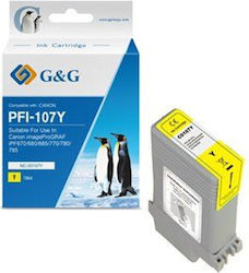 G&G Съвместимо Мастило За Принтер InkJet Canon Pfi-107y 130ml Жълто 1 Брой
