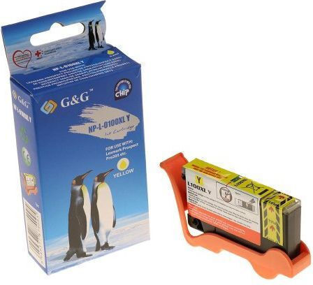 G&G Συμβατό Μελάνι Εκτυπωτή InkJet Lexmark Lexmark 100xl / 14n1095e Xl Κίτρινο 1τμχ