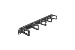 Delock 19" Λωρίδα Διαχείρισης Καλωδίων Βούρτσα 5 Θηλιές 1u Μαύρο
