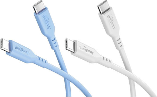 Goobay Goobay USB Typ-C Kabel Männlich - USB-C 60W Blau 1,5m 81257