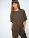 Damen Bluse Braun