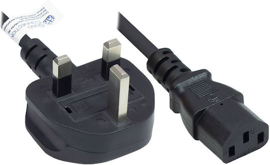 Good Connections Type G (UK) / IEC C13 Kabel 1,8m Schwarzes P7030-S018