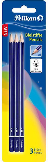 Pelikan Bleistifte Gp2b 3 B Bleistifthärte 2b Verpackung 3 Stück Blister
