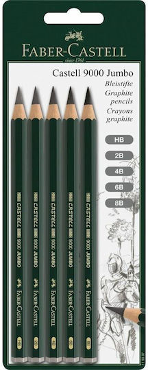 Faber-castell Castell 9000 Jumbo Set 5 Bleistifte Graphit HB 2B 4B 6B 8B