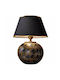 Opviq Hmy Table Lamp with E27 Fitting with Black Shade and Base