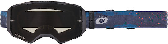 O'Neal Motocross-Brille B-22 Paint Blau Orange Grau