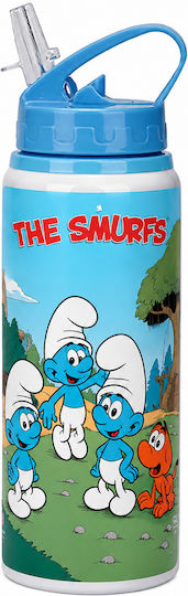 Digital Place Kinder Trinkflasche aus Aluminium Smurfs Weiße 600ml