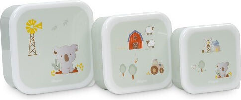 Interbaby Plastic Kids Dinner Set Green