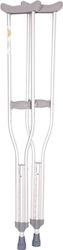 Medical Brace Ρυθμιζόμενες Πατερίτσες Αλουμινίου Medium Ύψος 104-135cm Γκρι 2τμχ