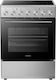 Crown Stove 70lt with Ceramic Hobs W60cm Inox