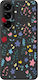 Painted Flowers Silicone Case Black Samsung Galaxy A27 5g