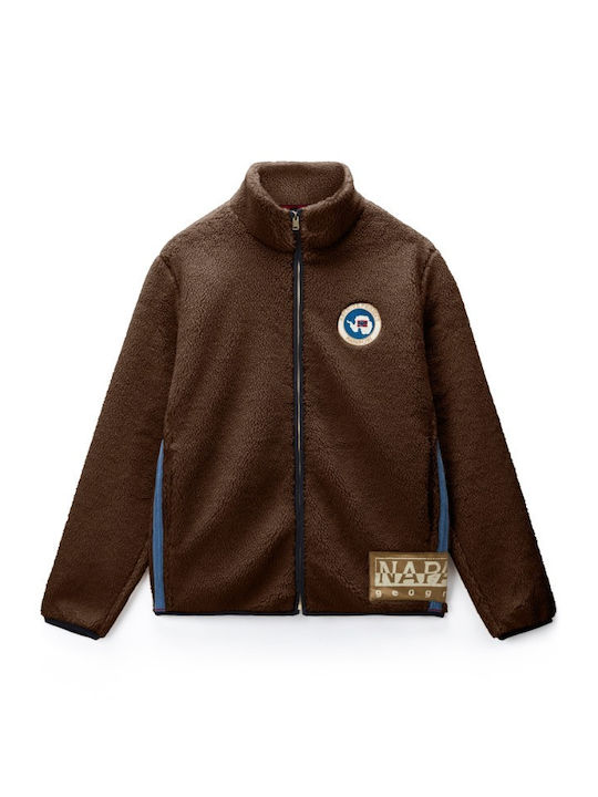 Ανδρική Ζακέτα Fleece Καφέ