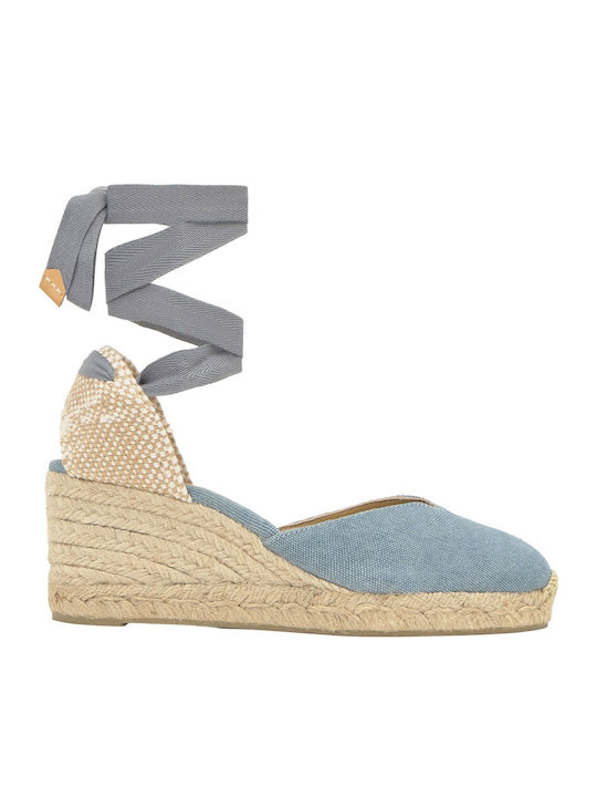 Chiara 6 002 Platforme Dama de Vară în Tip Espadrile Albastru Deschis