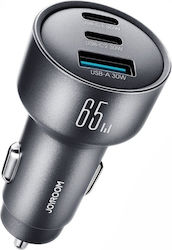 Joyroom Jr-ccn19 65w 3-in-1 Car Charger Dark Gray 6942712402007