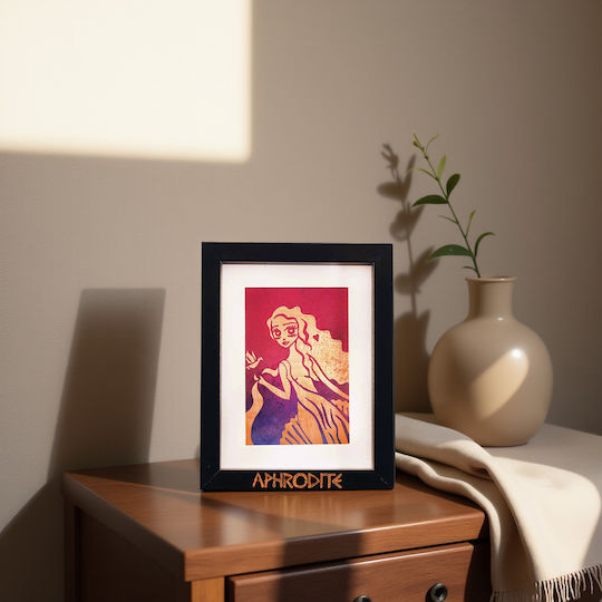 Inspiral Tree Copper Painting Goddess Aphrodite Frame 17.5 × 22.5 Cm