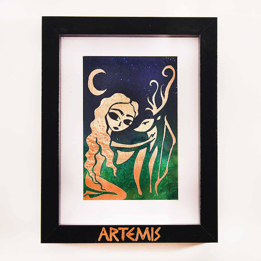 Inspiral Tree Gemälde aus Kupfer Thea Artemis Rahmen 17,5 × 22,5 cm