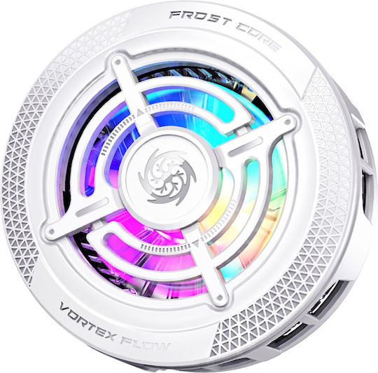 Avizar Backlit Magnetic Smartphone Cooler Removable Clip White