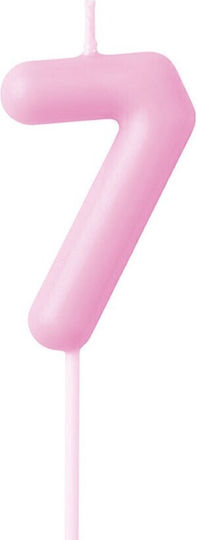 Geburtstagskerzen Nummer 7 in Rosa Farbe 5764