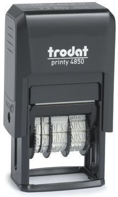 Trodat Printy Text Stamp and Blue Ink