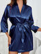 Intimonna Sommer Damen Schlafanzug Robe Blau