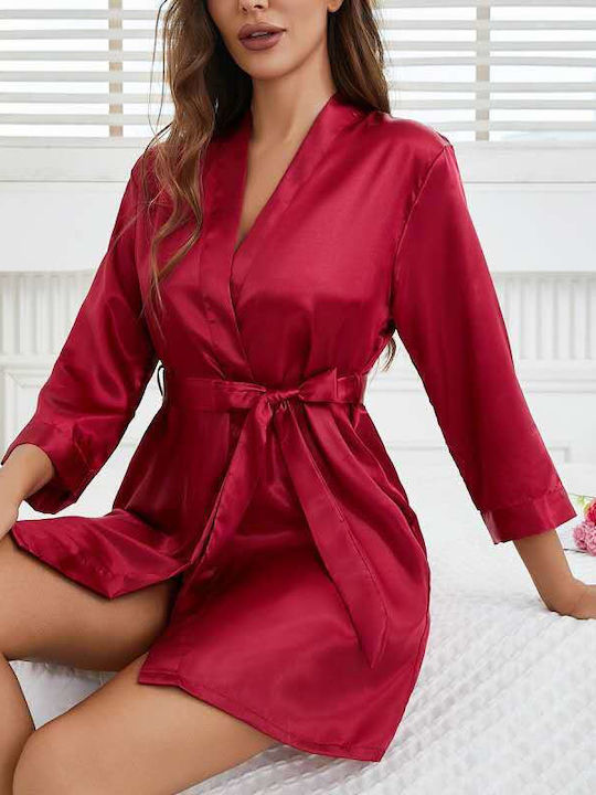 Intimonna Sommer Damen-Robe Burgundisch