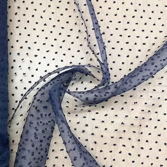 Decoration Fabric Organza by Meter Width 3cm Blue