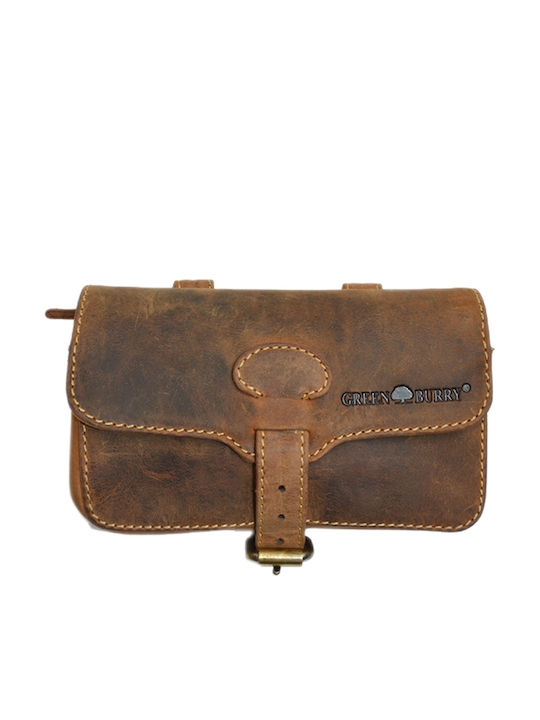 Geantă bărbătească de umăr / crossbody din piele maro