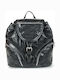 Set Knitted Women's Backpack Bag Black