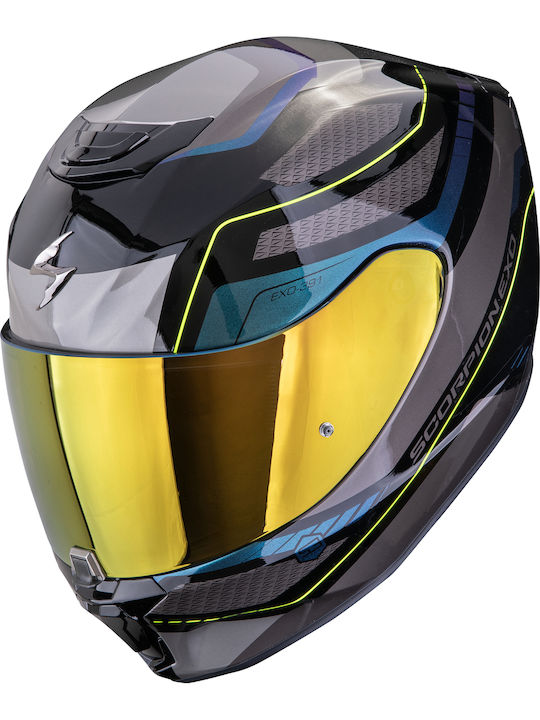 Scorpion EXO-391 Solid Leo Negru-Albastru Cască...