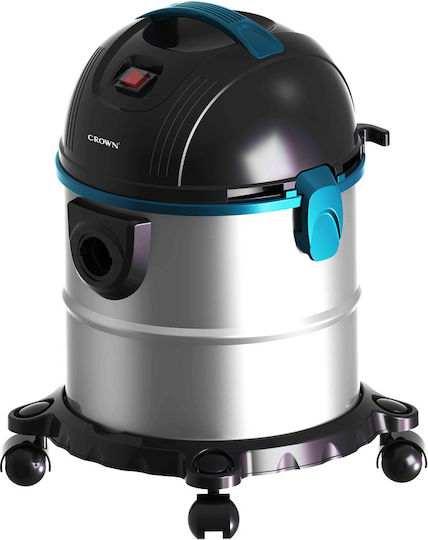 Crown Wvc1226 Wet-Dry Vacuum 1000W with Stainless Steel Drum 20L