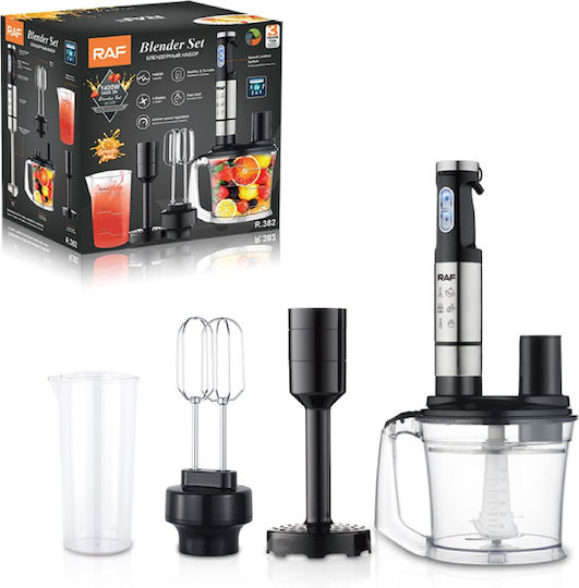 Raf Hand Blender with Stainless Steel Rod 1400W Blue