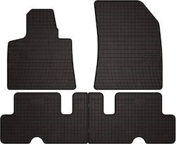 Rubber Car Mats Citroen C4 Grand Picasso Ii Minivan 2013-2019 Black Fitted