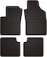 Rubber Car Mats Fiat 500 Hatchback Excluding Hybrid 2007-2024 Black Fitted