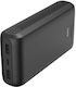 HAMA New Performance 24 Power Bank 24000mAh mit 2 USB-A Ausgangsanschlüsse und USB-C Ausgangsanschlüsse Power Delivery Grau