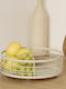 5Five Metallic Beige Fruit Bowl 27.9x27.9x9.5cm