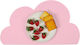 Relaxdays Servet individual roz din silicon