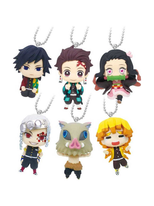 Demon Slayer Kimetsu No Yaiba Swing Danglers Keychains 3 Cm Mystery Capsule Display 12