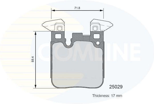 Rear Brake Pad Set BMW 1 F20 114 D Brembo System Square 3411 8099 354 CBP06108-10267