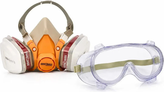Kit de protecție pentru vopsire Kraft&dele filtru de mască + ochelari de ventilație indirectă Top10030gogair